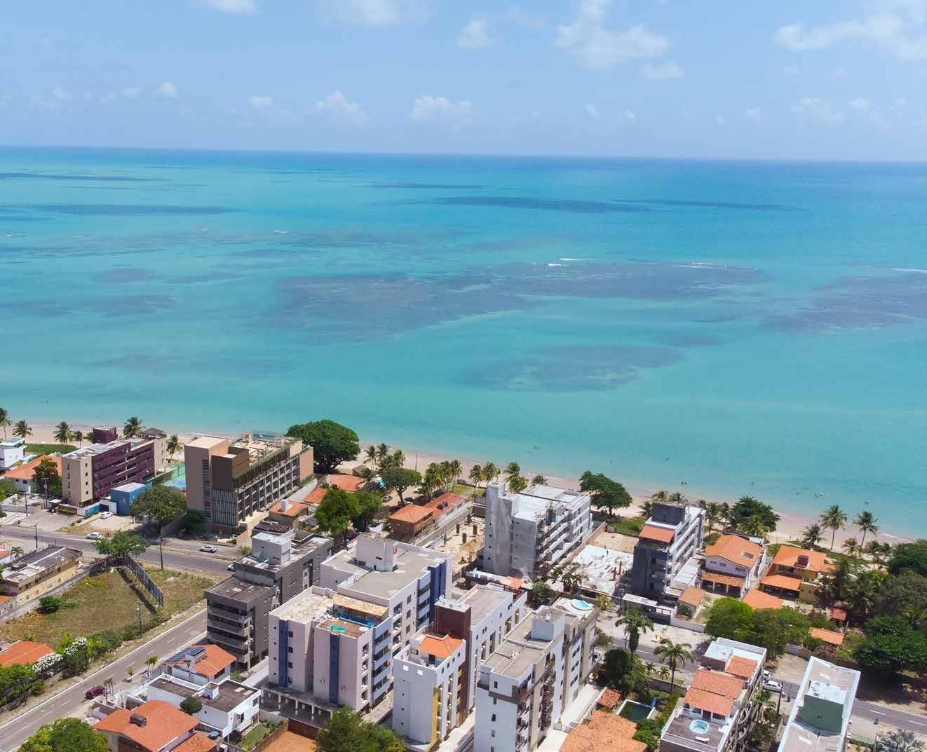 Praia em frente ao Get Sense, no Jardim Oceania