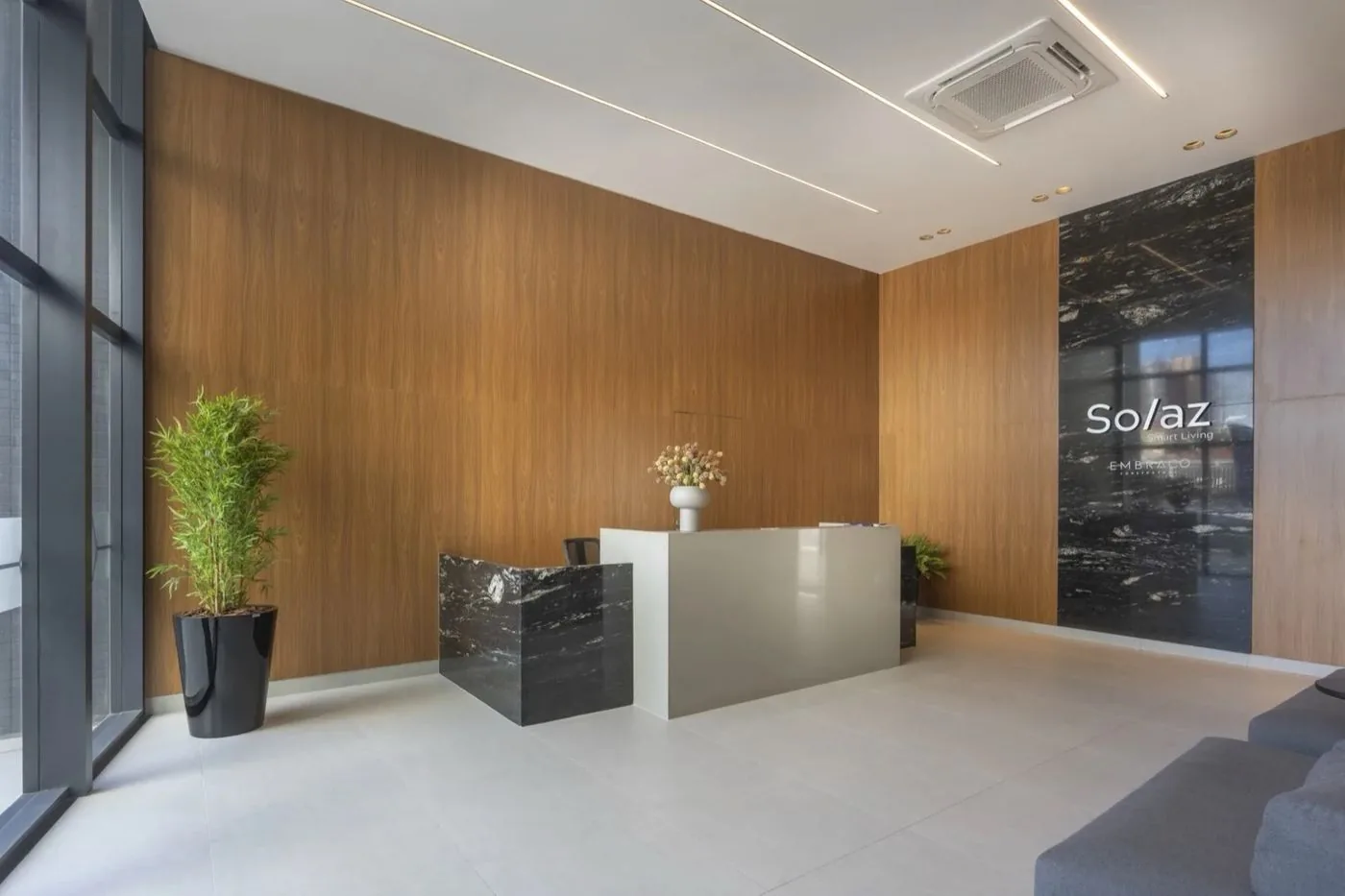 Recepção do Edifício Solaz Smart Living